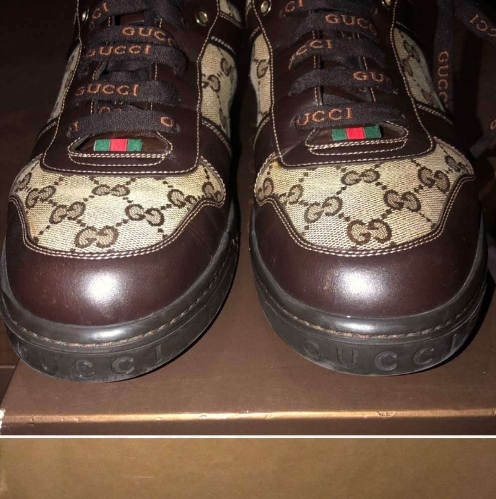 Mens AUTHENTIC GUCCI GG SNEAKERS SIZE 11 1/2 G
